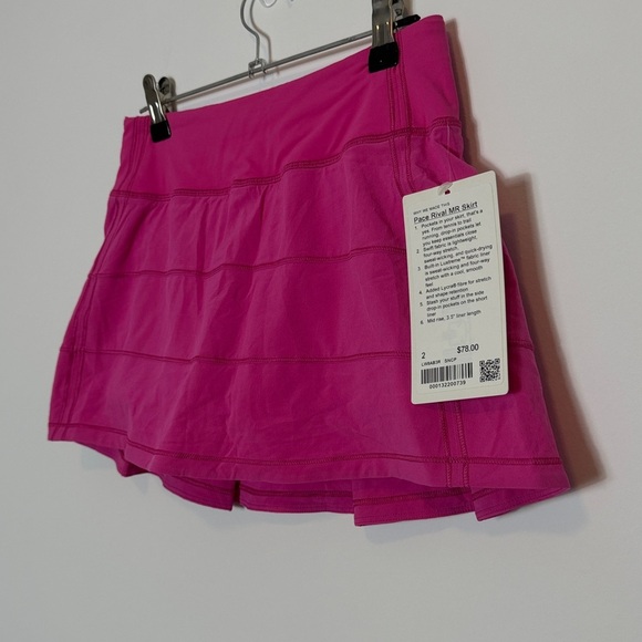 NWT Lululemon Sonic Pink Pace Rival mid-rise Skirt - Picture 8 of 10